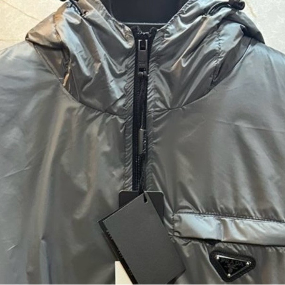 Prada jacket Men's Gray Hooded large slim or medium big - Picture 4 of 13